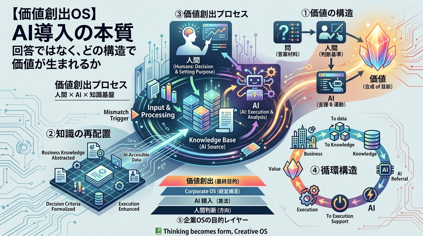 2811｜【価値創出OS】AI導入の最終目的は“回答”ではなく価値創出にある