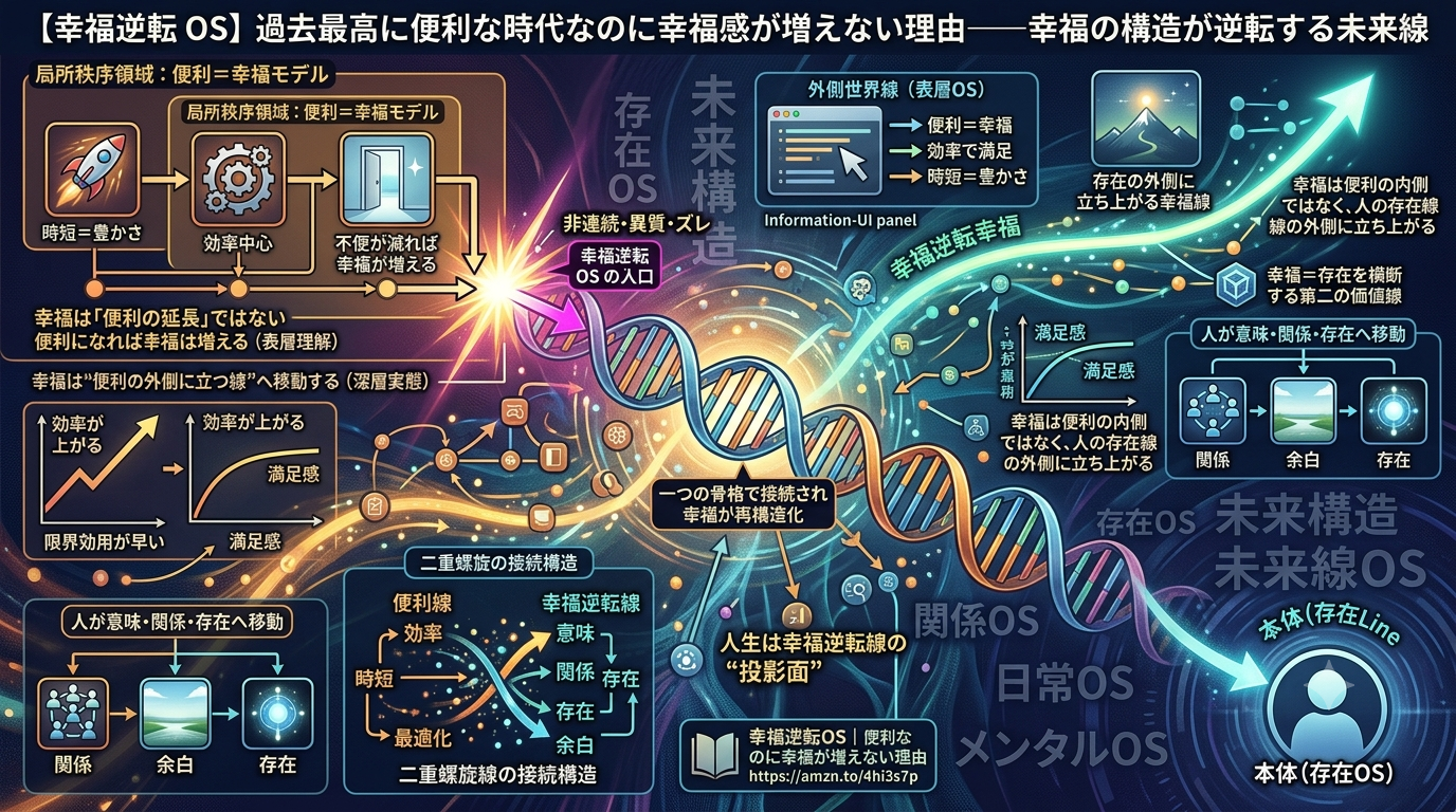 3177｜【幸福逆転 OS】過去最高に便利な時代なのに幸福感が増えない理由──幸福の構造が逆転する未来線