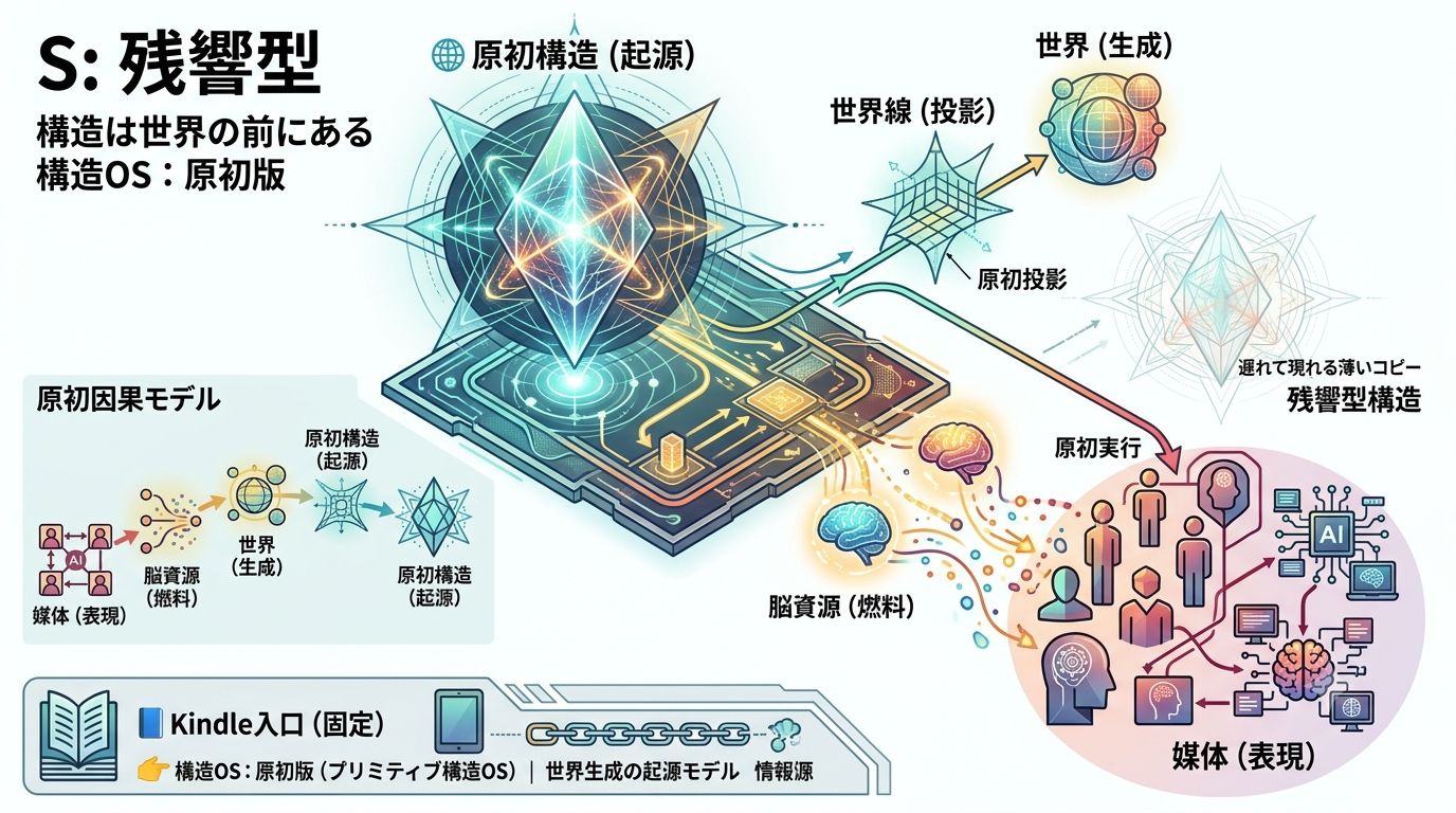 📘 3675〜3684M3 構造OS：超上位版（メタ構造OS）──構造が世界を生成し、人とAIはその“投影”にすぎない──