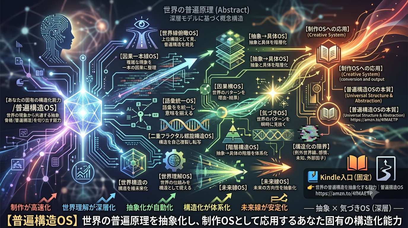 3682｜【普遍構造OS】世界の普遍原理を抽象化し、 制作OSとして応用する“あなた固有の構造化能力” ──抽象 × 気づきOS（深層）──