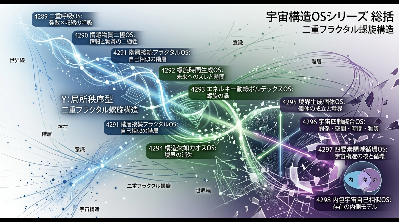 4289～4298 宇宙構造OSシリーズ｜10本まとめ記事 二重・フラクタル・螺旋・構造──10本のOSが描く“世界線と存在の深層構造”を一望する総括記事（概念モデル）
