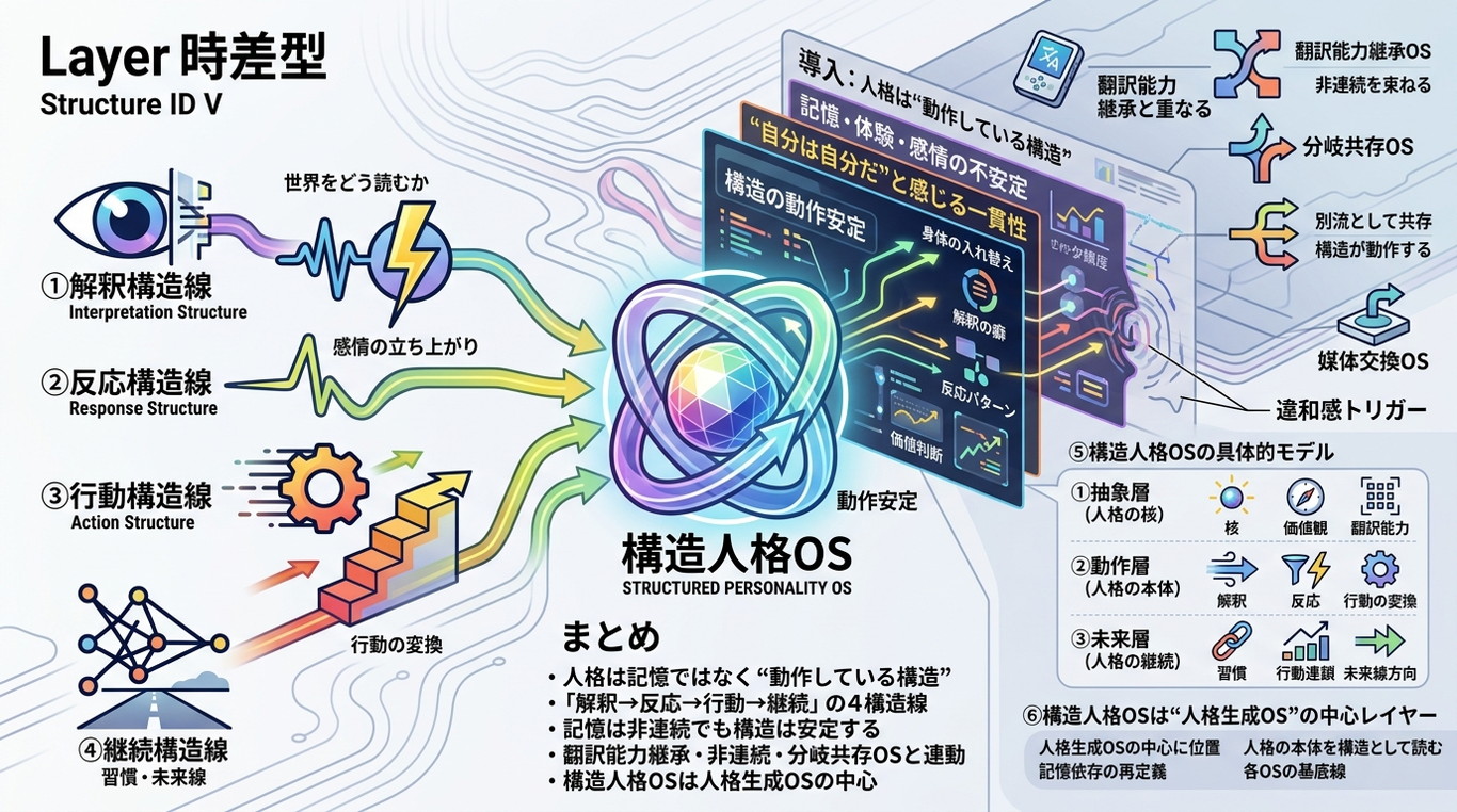 4680｜【構造人格OS】“人を人たらしめる本質は記憶ではなく、現在動作している構造である”可能性を読む深層モデル（深層）