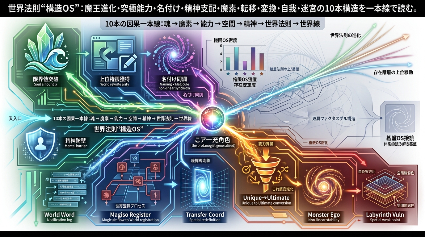 1326W〜1335W｜転スラ第4期 “世界法則OS”：魔王進化・究極能力・名付け・精神支配・魔素・転移・変換・自我・迷宮の10本構造を一本線で読む（構造ID：TENSURA4-10SUMMARY）