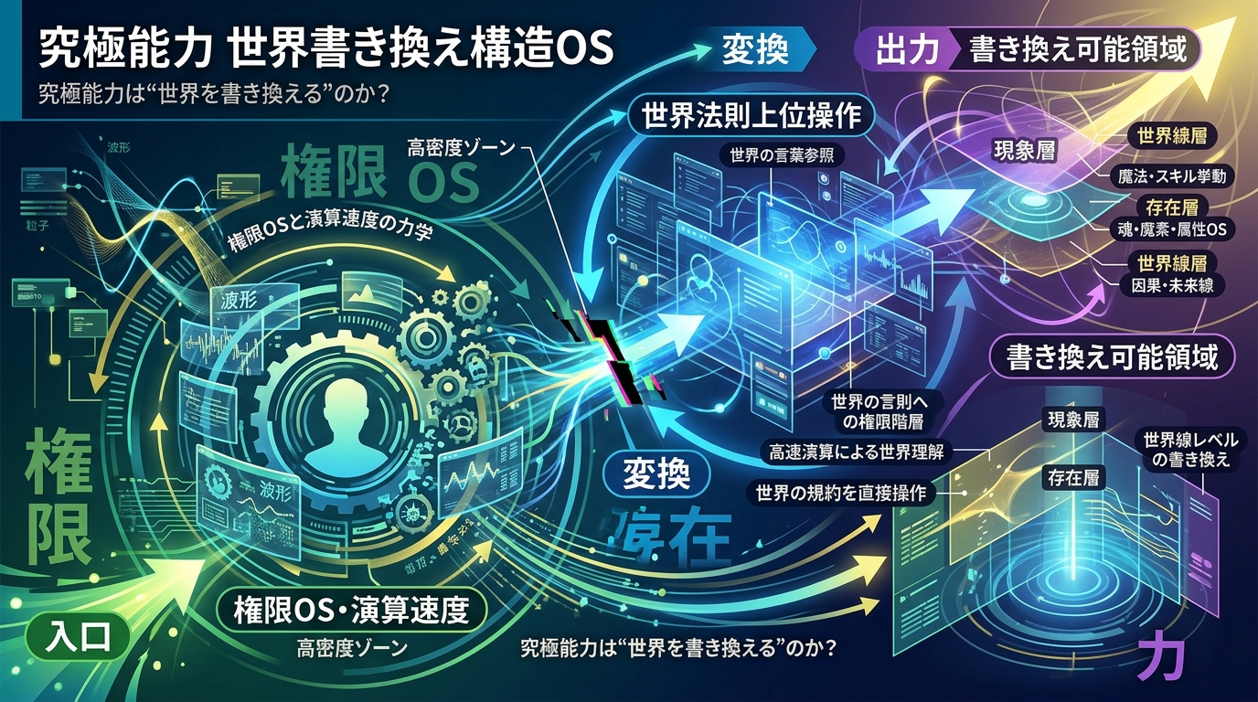 1327W｜【転スラ第4期】究極能力は“世界を書き換える”のか？権限OSと演算速度の力学を解説（構造ID：TENSURA4-ULTIMATE-WRITE）