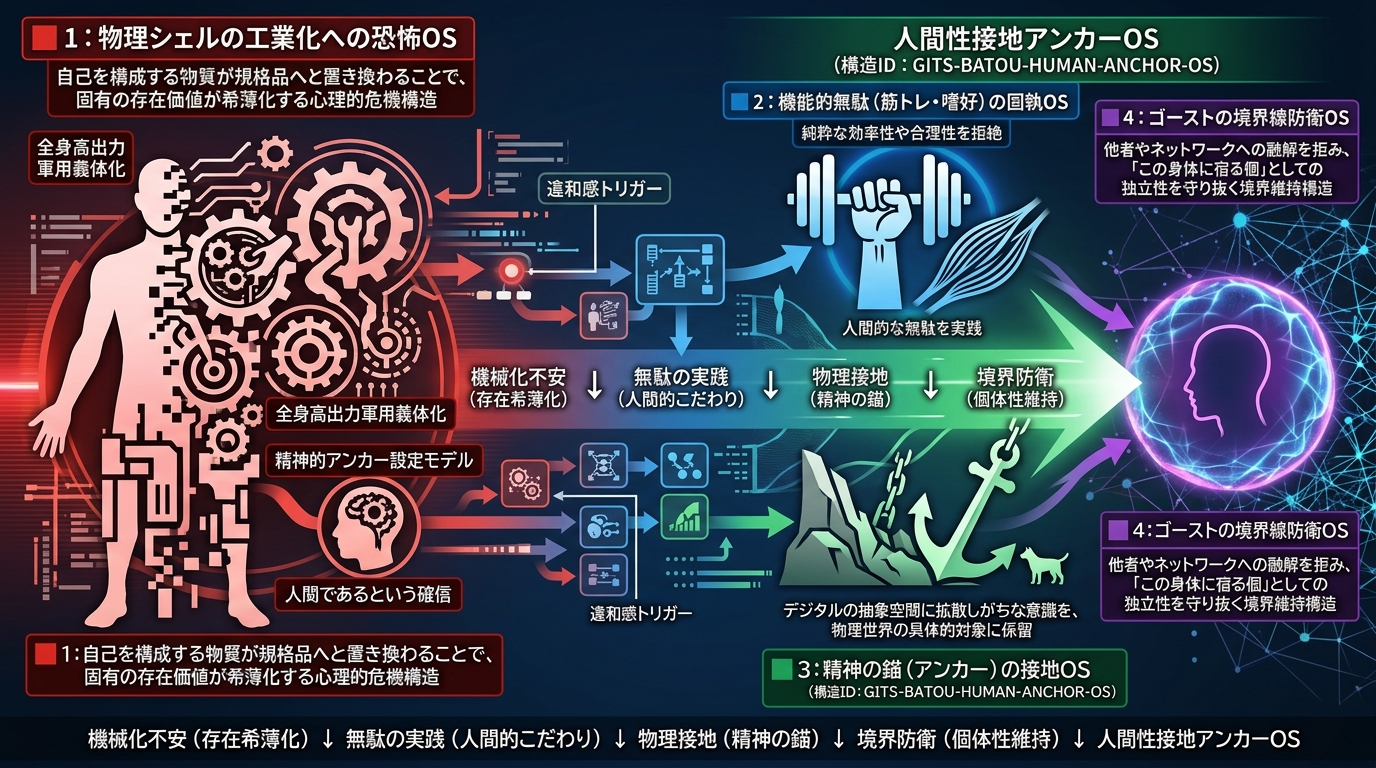 1430W｜【攻殻機動隊】バトーが“生身のパーツ”にこだわる理由とは？サイボーグが人間性を繋ぎ止める“精神の錨”を考察