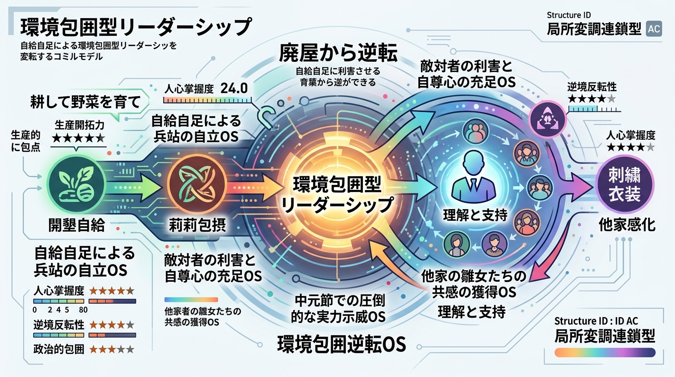 1470W｜【ふつつかな悪女】玲琳はどう廃屋から逆転したのか？農耕と手芸で味方を増やした“環境包囲型リーダーシップ”の構造