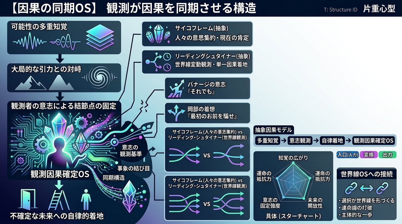 1529W｜【因果の同期OS】ガンダムUC×シュタゲ──観測が因果を同期させる構造
