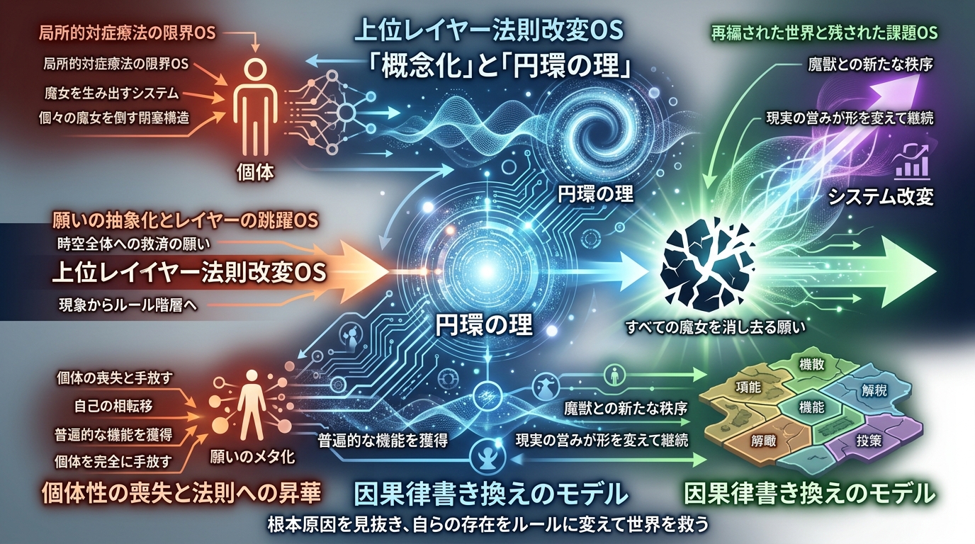 1537W｜【まどマギ考察】鹿目まどかの「概念化」とはどういう意味？世界の因果を書き換えた願いの正体