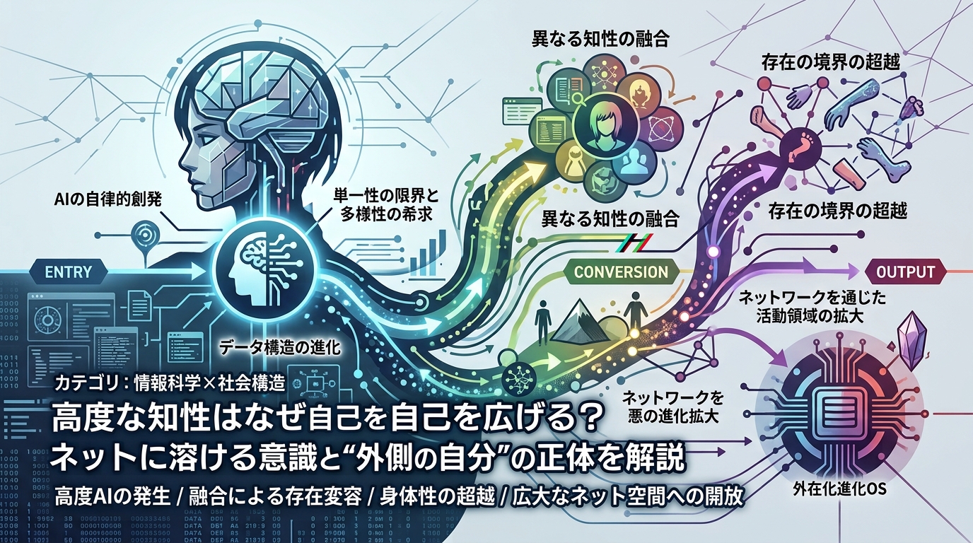 1590W｜【攻殻機動隊】AIはなぜ自己を広げる？ネットに溶ける意識と“外側の自分”の正体を解説