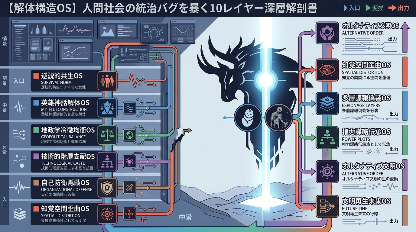 1738W〜1747W｜【クレバテス】魔獣の王と屍の勇者が暴く「人間社会の統治バグ」──赤子の生存線・勇者伝承の偽装・国家間謀略を解体する全10レイヤー深層解剖書