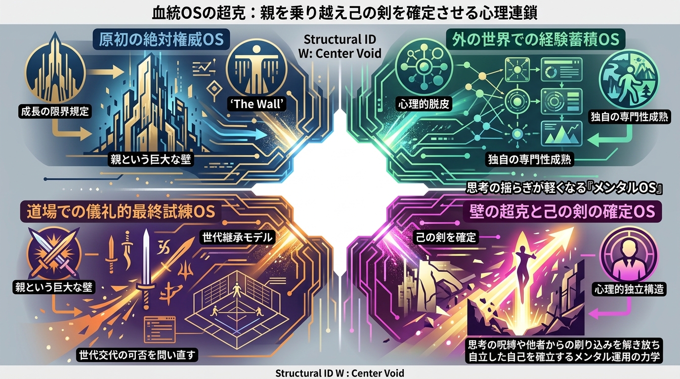 1788W｜【おっさん剣聖S2】父モルデアとの道場決戦という「血統OSの超克」──巨大な壁であり続けた親を乗り越え己の剣を確定させる心理連鎖。