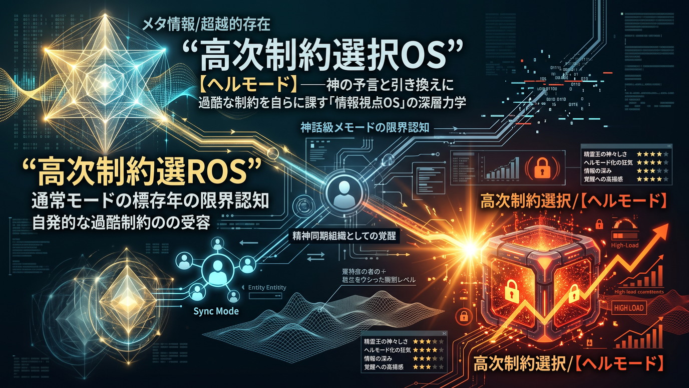 1928W｜【ヘルモード】精霊王ローゼンとの対面と廃ゲーマー全員のヘルモード化──神の予言と引き換えにさらなる過酷な制約を自らに課す「情報視点OS」の深層力学。