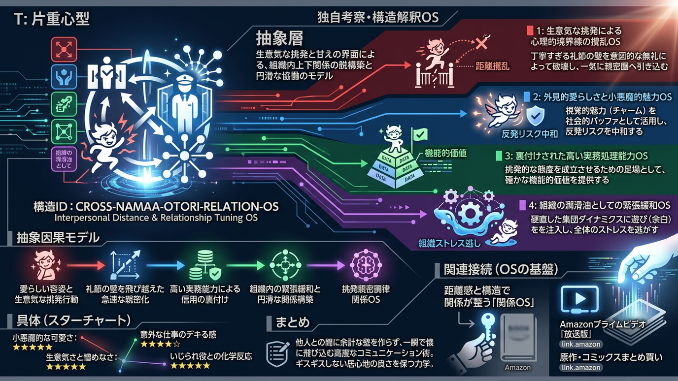 1961W｜【生徒会にも穴はある！】生意気男子・尾鳥たんの挑発と優秀さの力学──甘えとからかいの距離感が組織内の摩擦を和らげる「関係OS」の絶妙なバランス。