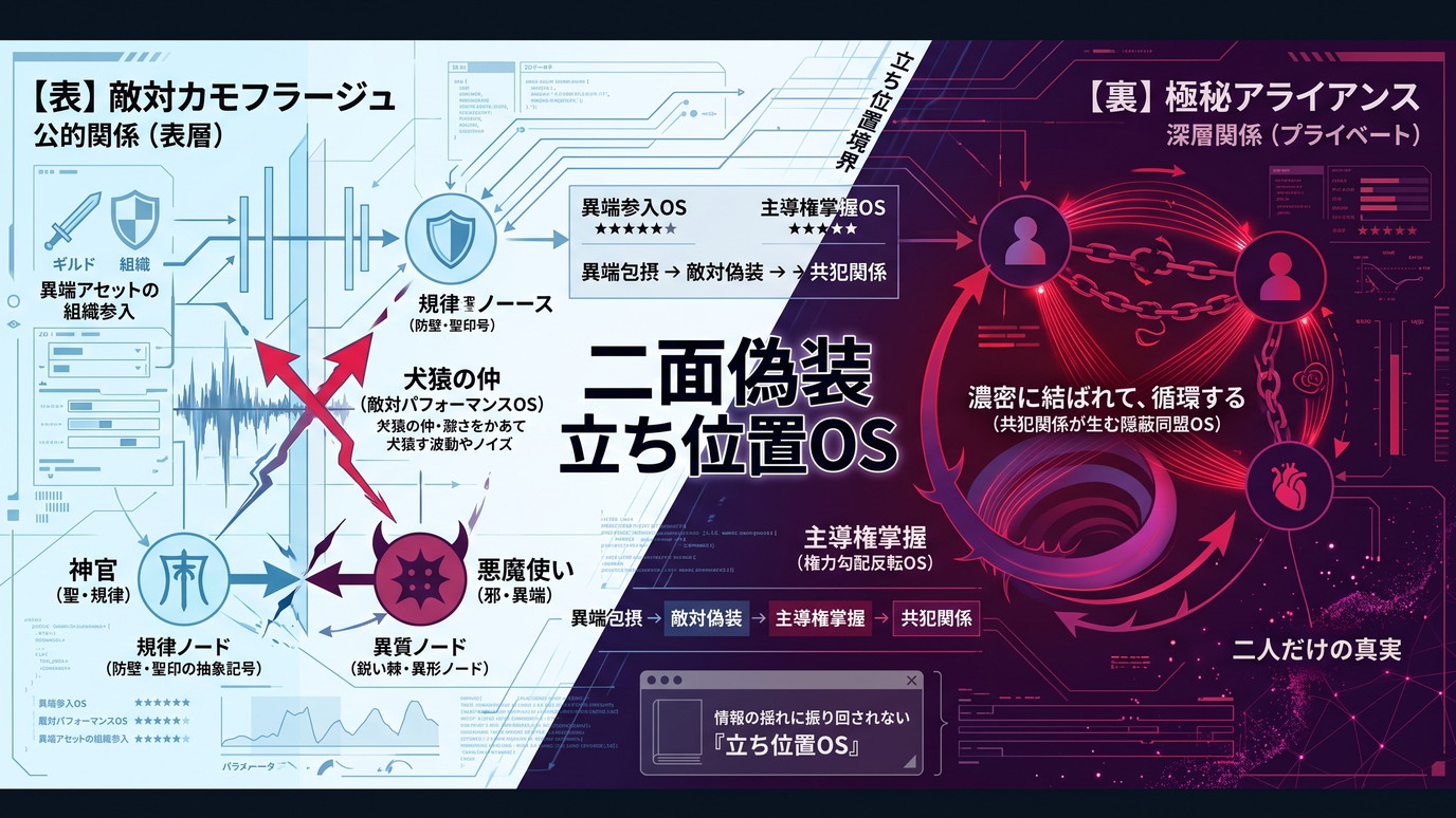 2019W｜【ダークサモナー】悪魔の力を使う亜人の加入とパーティー内の力学──表向きの犬猿の仲と裏の濃密な関係が乖離する「立ち位置OS」の二面性。