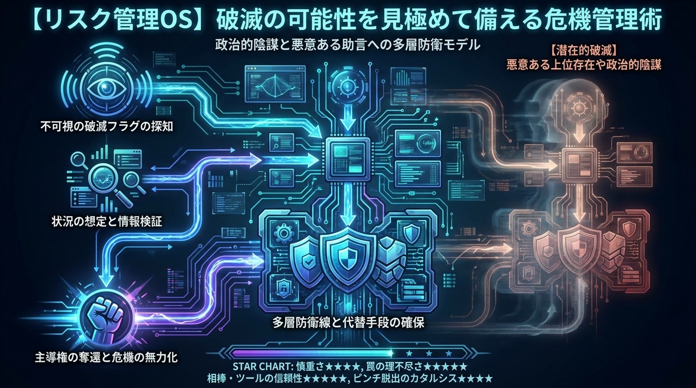 2042W｜【リスク管理OS】モブせか×無職転生──政治的陰謀とヒトガミの助言に潜む危険──破滅の可能性を見極めて備える危機管理術。